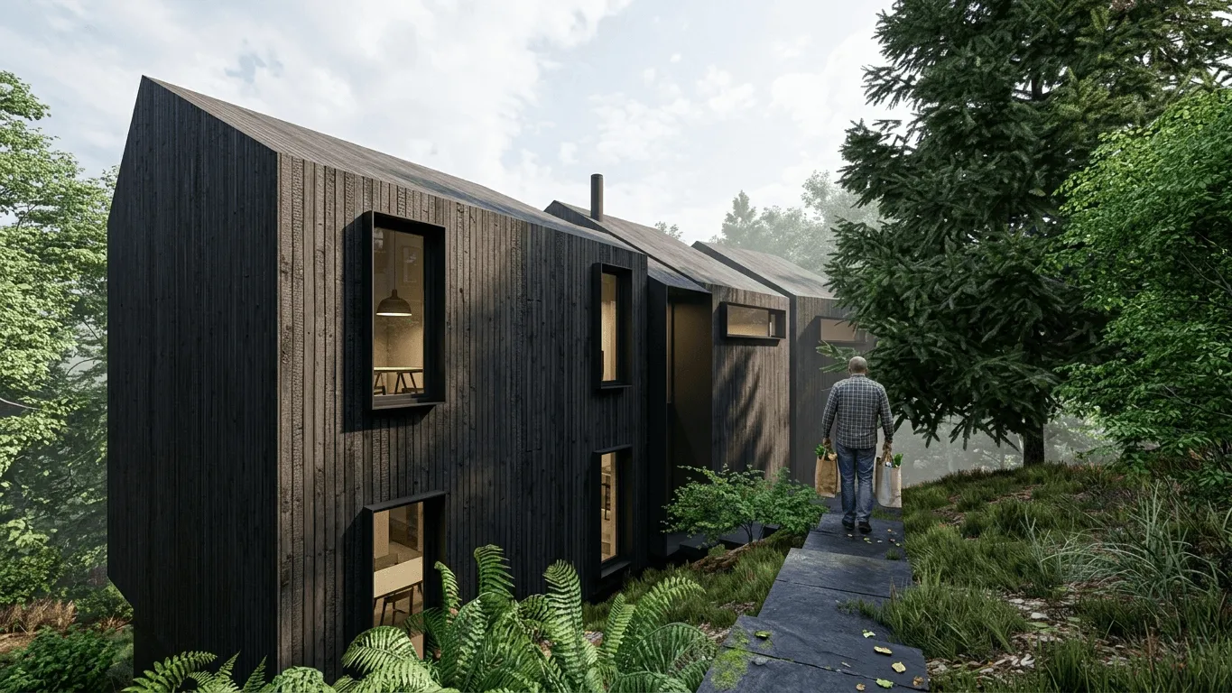 Timber and glass architecture